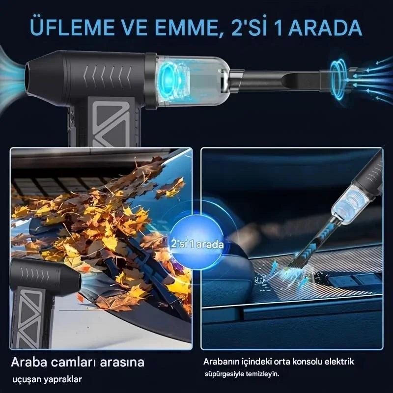 Mini Şarjlı Hava Üfleyici ve Vakumlu El Süpürgesi (5347)