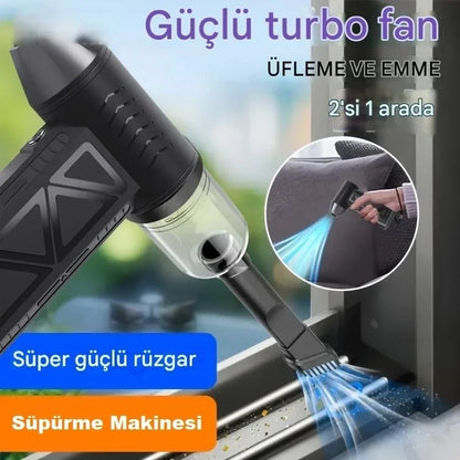Mini Şarjlı Hava Üfleyici ve Vakumlu El Süpürgesi (5347)