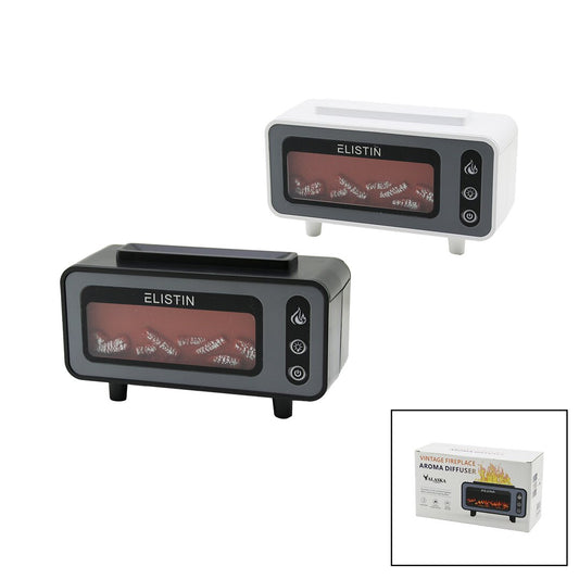 MİNİ ŞÖMİNE 200ML USB ŞARJLI - IŞIKLI HAVA NEMLENDİRİCİ BUHAR MAKİNE - KOKU GİDERİCİ 4.5W (5347)