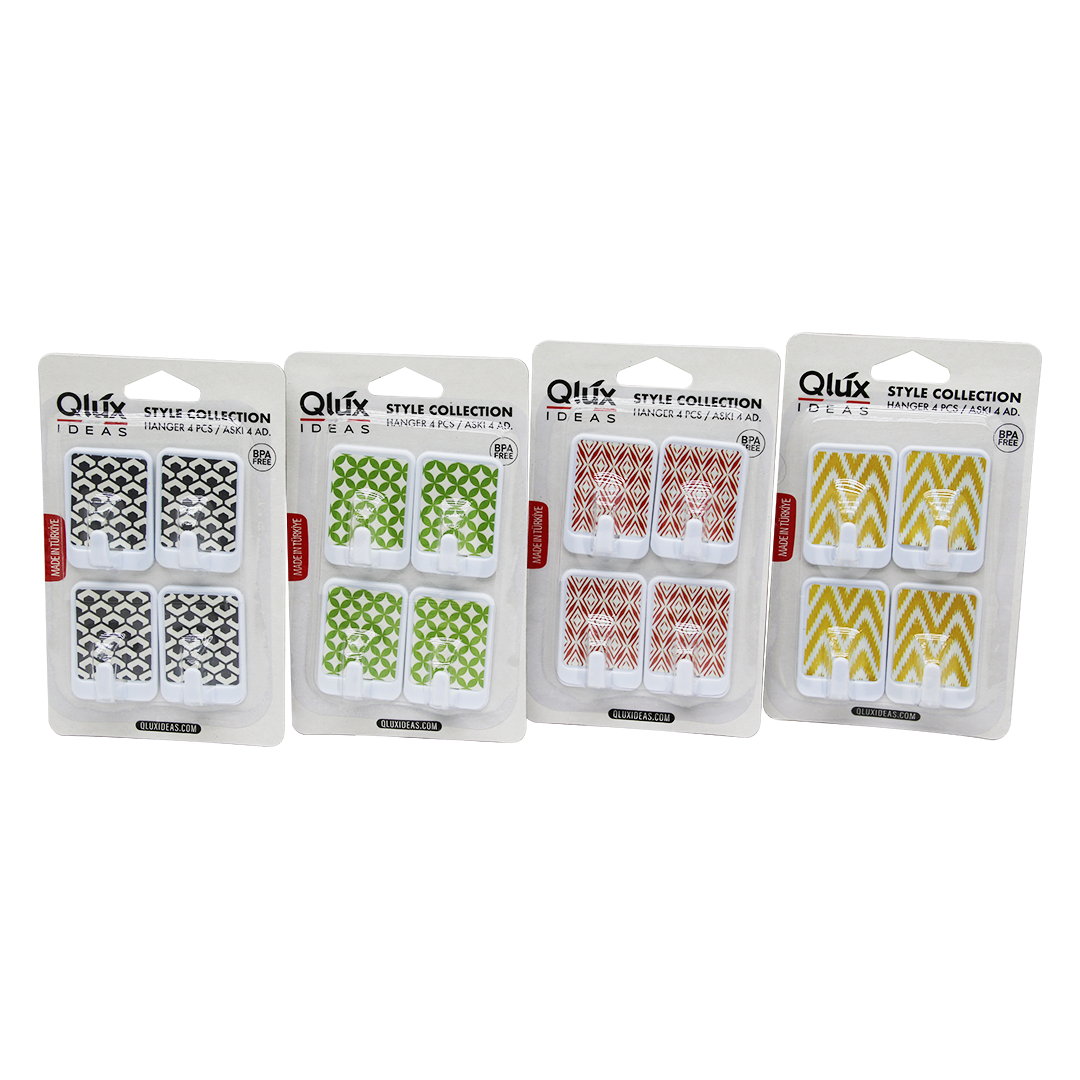 MIRAGE 4 PIECE SQUARE SELF-ADHESIVE HANGER (5347)