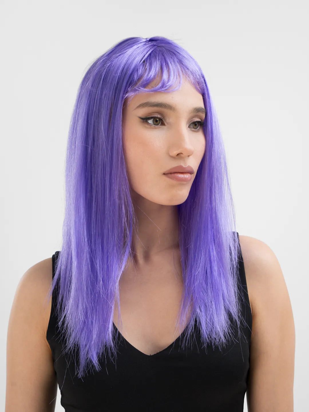 Long Straight Purple Party Wig (5347)