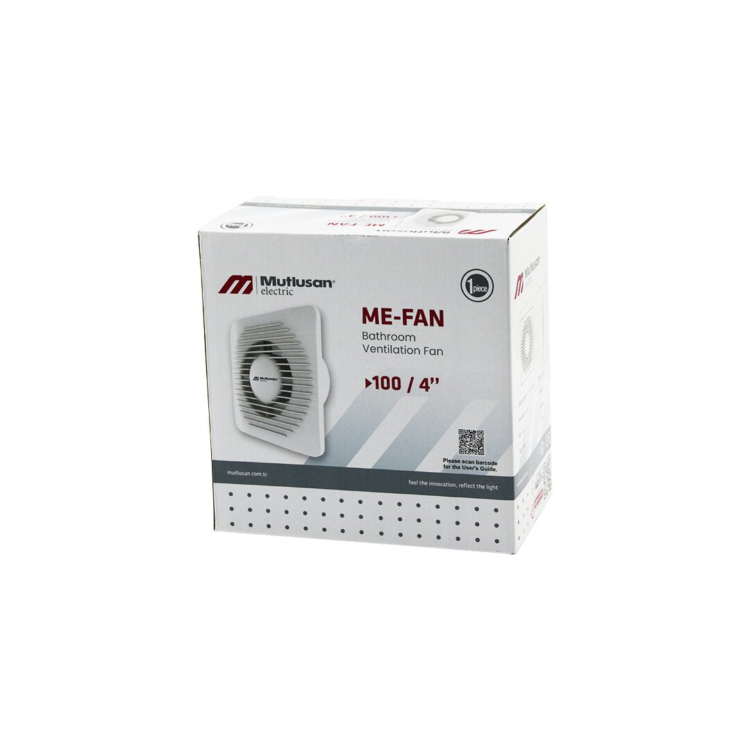 MUTLUSAN-001 211 000 100 00 00 مروحة شفط حمام ومرحاض ME-FAN 1004 12W 2450 دورة/دقيقة 100 متر مكعب/ساعة (5347)