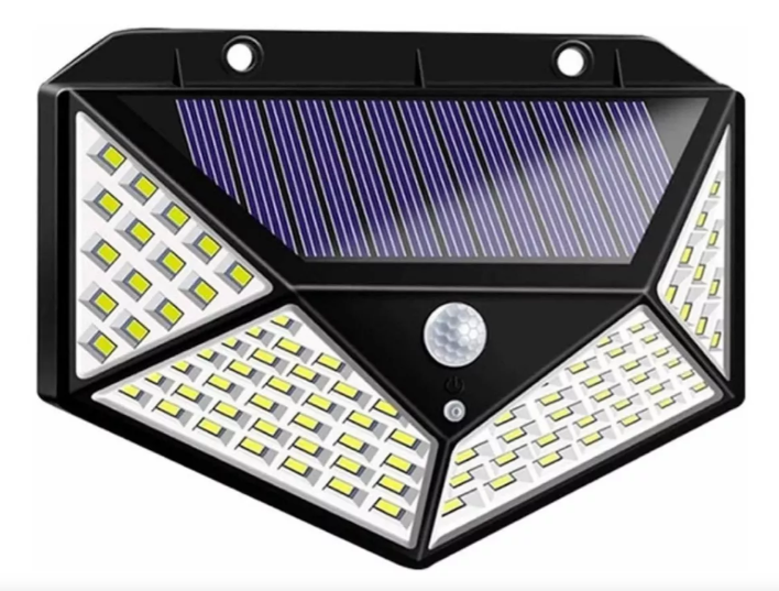 مصباح جداري بالطاقة الشمسية مع مستشعر حركة 100 LED