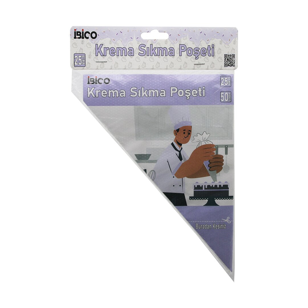 NAYLON 25CM 50PCS KREMA SIKMA POŞETİ TORBASI (5347)