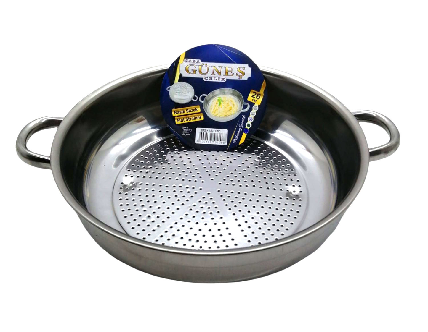 NO-1 - 26CM LOW METAL STRAINER (5347)