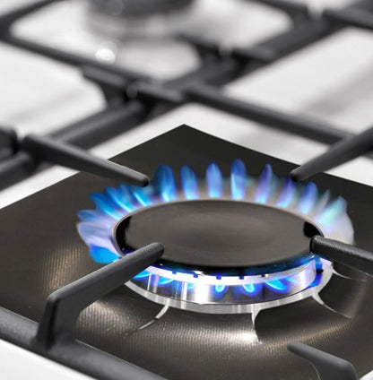 Black Color Stove Protector Foil Non-stick 4-piece Set