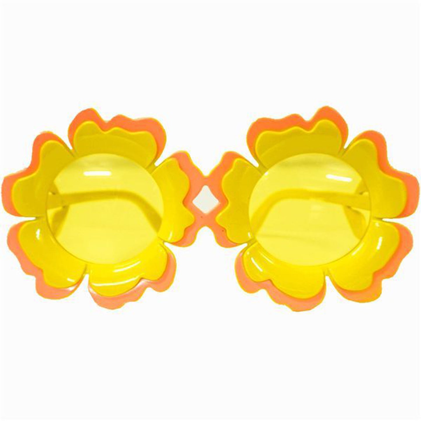 Daisy Shaped Orange Yellow Hawaiian Party Glasses