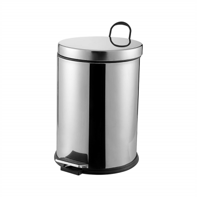 12L CHROME METAL PEDAL BIN (5347)
