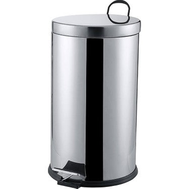 PEDAL 16L CHROME METAL TRASH CAN (5347)