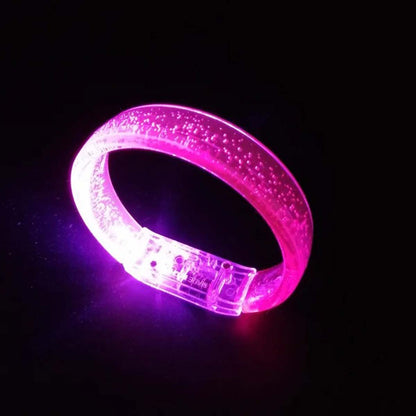 سوار/إسورة بطارية LED وردي قابل للطباعة، عرض 1.5 سم (5347)