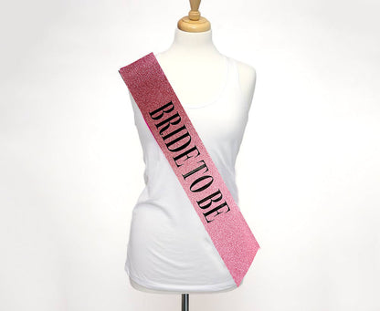 Pink Bride To Be Sash Belt