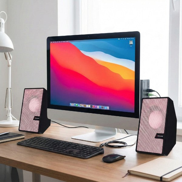 مكبر صوت USB وردي 2.0 + 3.5 ملم