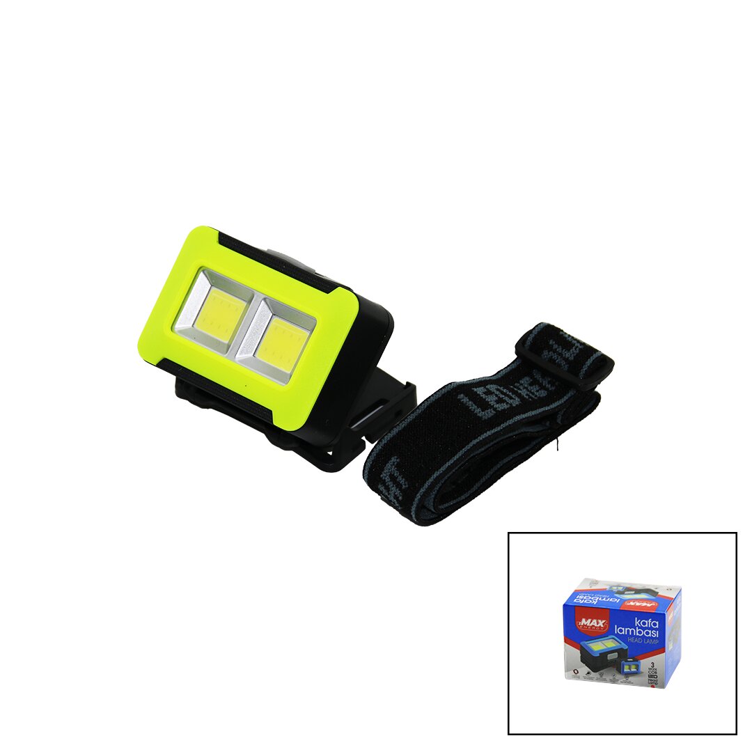 BATTERY-POWERED 3W COB LED HEADLAMP FLASHLIGHT 3-MODE LIGHT ADJUSTMENT - FLASHER 4.5V 150 LUMENS (5347)