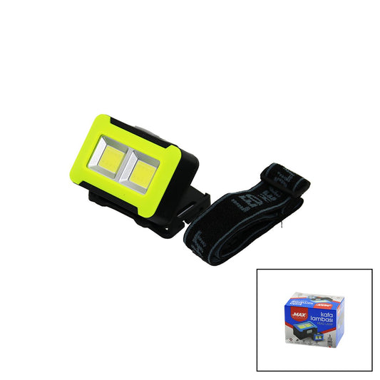 PİLLİ 3W COB LED KAFA LAMBASI FENER 3-KADEME IŞIK AYARI - FLAŞÖR  4.5V 150LÜMEN (5347)