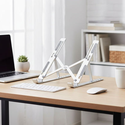 Plastik Katlanır Tablet Standı - Ayarlanabilir Açılı, Taşınabilir Masaüstü Telefon ve Tablet Tutucu Stand (5347)