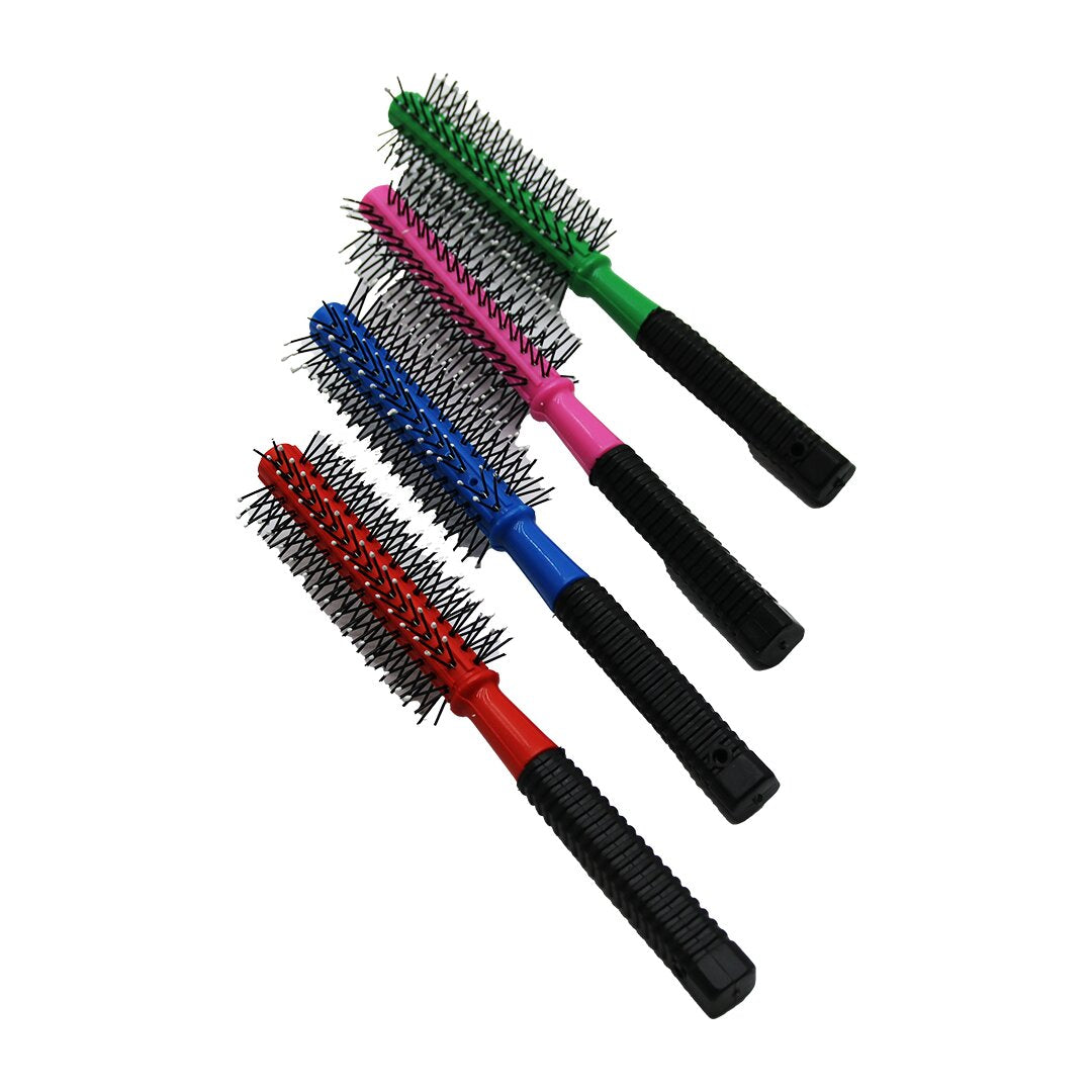 PLASTIC COLORED HAIR BRUSH - COMB (5347)