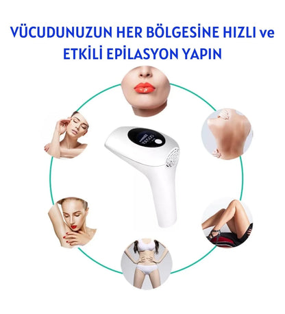جهاز إزالة الشعر بالليزر الاحترافي 999.999 ومضة، جهاز إزالة الشعر للنساء والرجال بتقنية IPL لجميع مناطق الجسم (5347)
