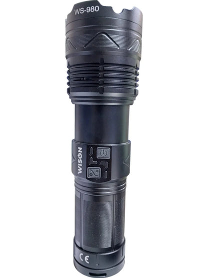 Profesyonel Zoomlu El Feneri | 60w - 7000 Lümen - 13.200 Mah - Type‑c - Metal Gövde (5347)