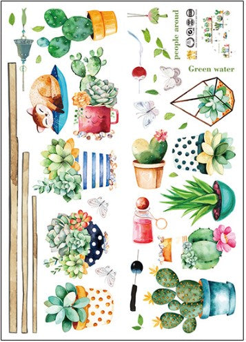 Shelf Design Mixed Design Adhesive Sticker Set (5347)