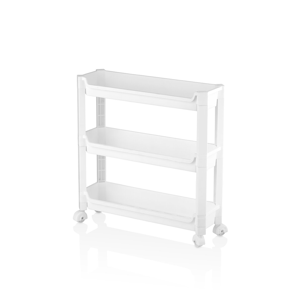 RAFTY 3 KATLI TEKERLEKLİ SEPET ORGANİZER DÜZENLEYİCİ RAF ÜNİTESİ 465X145X480MM (5347)