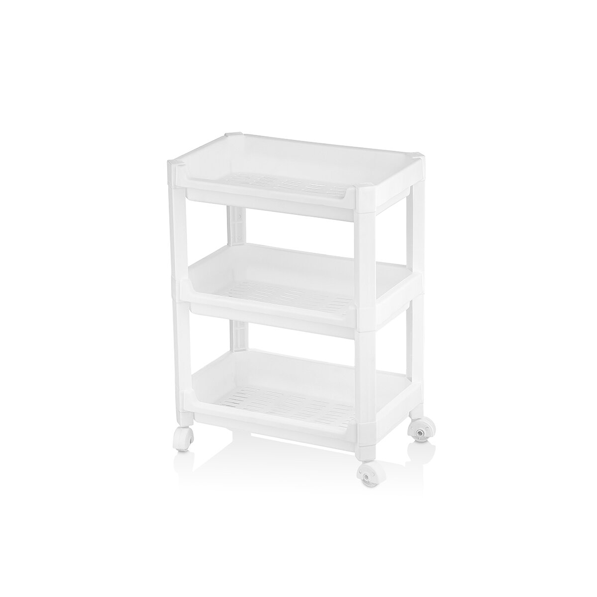 RAFTY GENİŞ 3 KATLI TEKERLEKLİ SEPET ORGANİZER DÜZENLEYİCİ RAF ÜNİTESİ 352X220X480MM (5347)