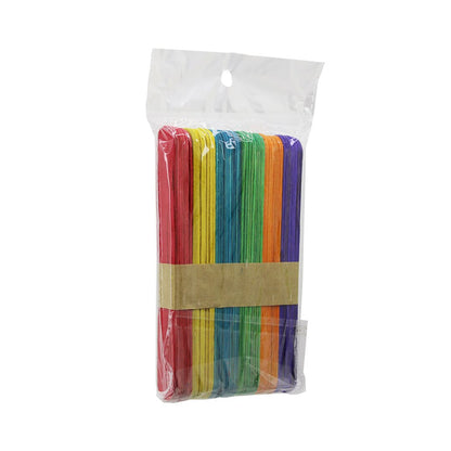 RENKLİ - 1000 ADET AHŞAP ELİŞİ - DİL ÇUBUK 15CM X 1.8CM (5347)