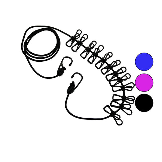 RENKLİ LASTİK   12PCS METAL MANDALLI  ÇAMAŞIR İPİ (5347)