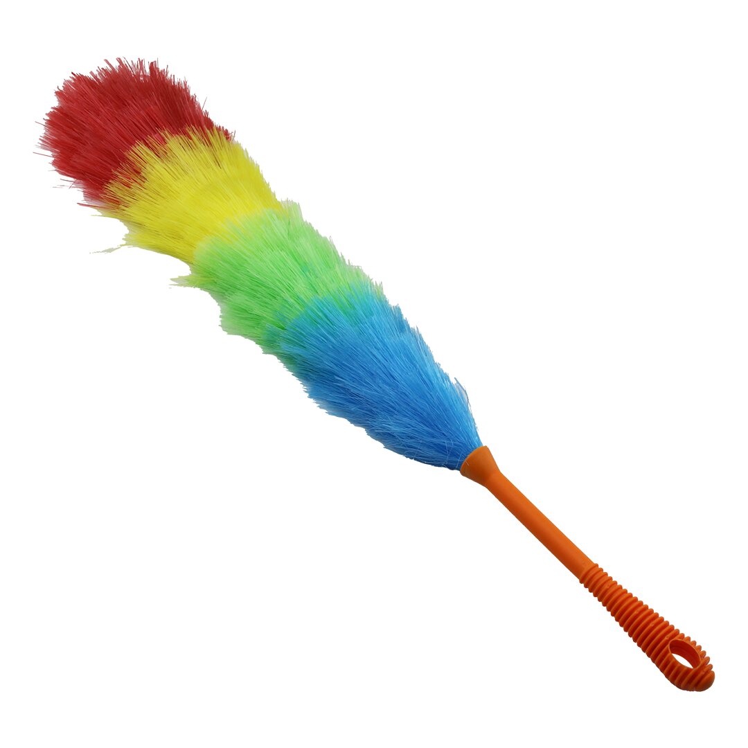 RENKLİ NAYLON KILLI  TOZ ALMA PÜSKÜLÜ  PÜSKÜL=43.5 CM + RENKLİ KALIN PLASTİK SAP=18.5CM = 62CM BRKT-910231 (5347)