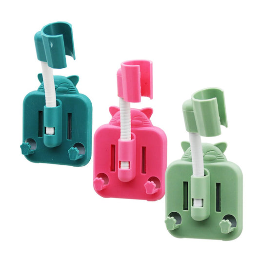 COLORFUL PLASTIC - SITTING CAT FIGURE SHOWER CADDY WITH 4-WAY SWIVEL HEAD (5347)