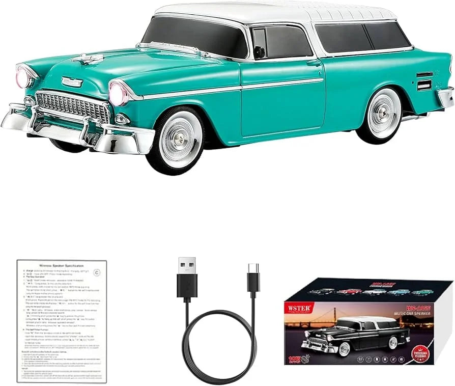 Retro Klasik Araba Bluetooth Hoparlör Kablosuz HD Ses FM Radyo YG-1955 (5347)