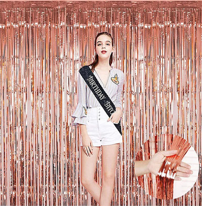 ستارة باب شرابة باللون الذهبي الوردي