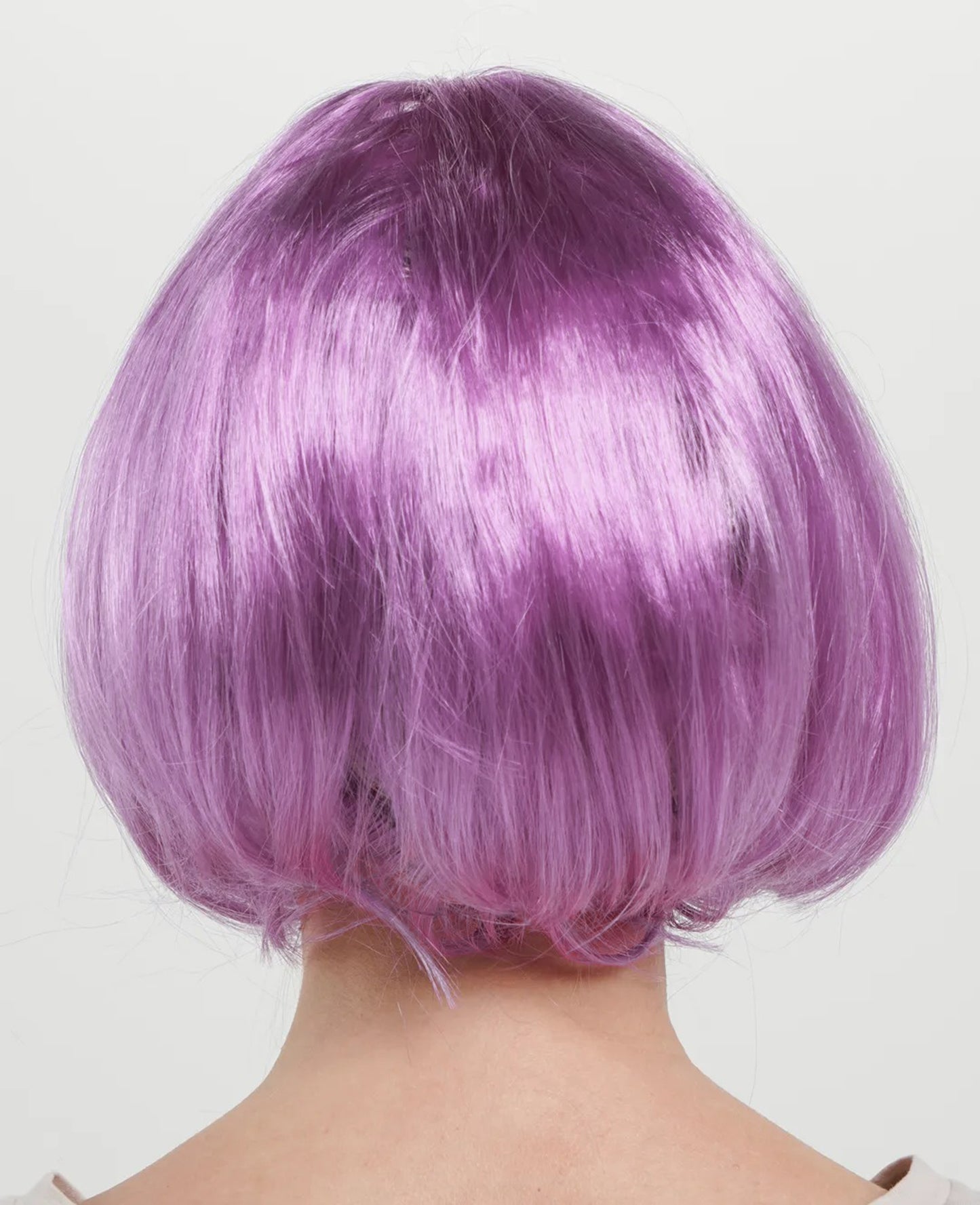Rose Pink Straight Cut Bob Party Wig Short Synthetic Hair (5347)