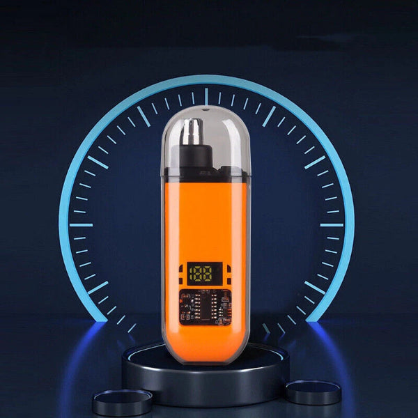 ماكينة إزالة شعر الأنف والأذن والخدين، قابلة لإعادة الشحن عبر USB، على شكل ولاعة جيب