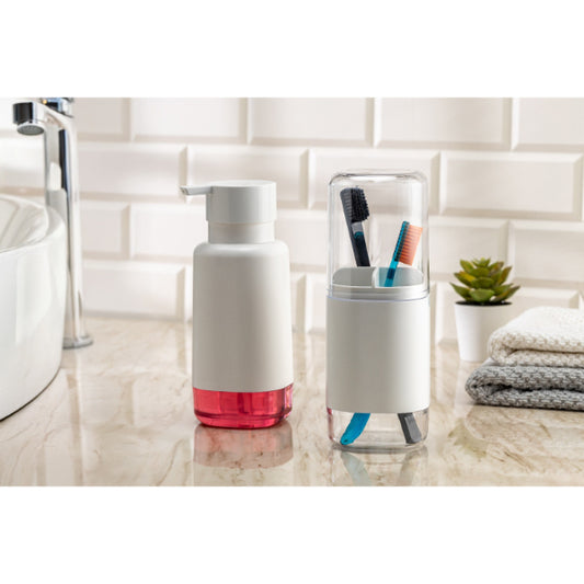 2-Piece Liquid Soap Dispenser and Toothbrush Holder Set