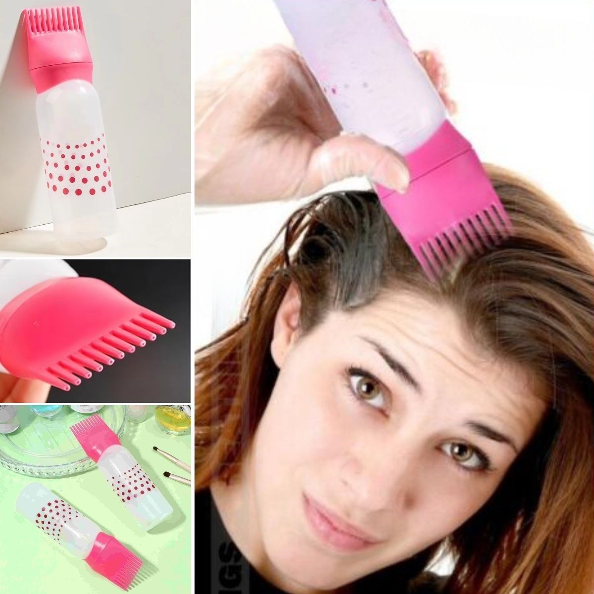 Hair Dyeing Applicator Comb Hair Care Cream Hair Oil Application Device (5347)