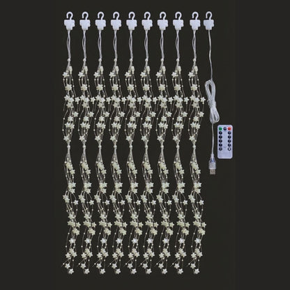 Saçaklı 3*3 Metre Yıldız Boncuklu Dekor Led USB Ev, Oda ve Organizasyon Dekoru hakkında ürün açıklaması (5347)