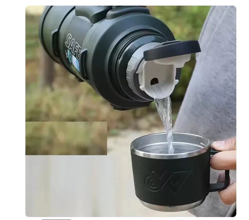 Safe Paslanmaz Çelik 3.2 Litre Termos 48 Saat Sıcak Soğuk Tutma (5347)