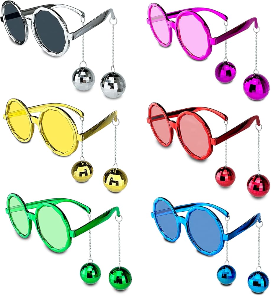 Dangling Disco Ball Cube Eyeglasses