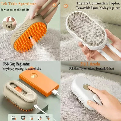 مشط بخاري للقطط بمقبض (5347)