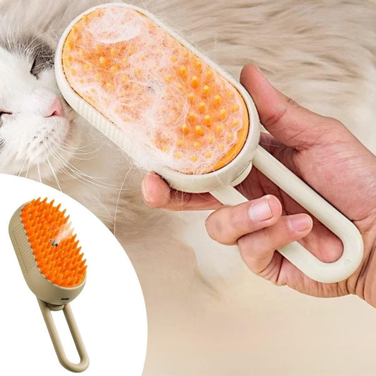 Handled Water Spray Cat Dog Brush with Massage Effect, Hair Removal Comb (5347)