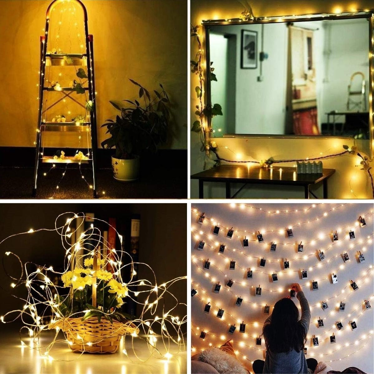 Sarı Peri LED Flaşlı Işık - 3 Metre Dekoratif Oda ve Organizasyon Aydınlatması (5347)