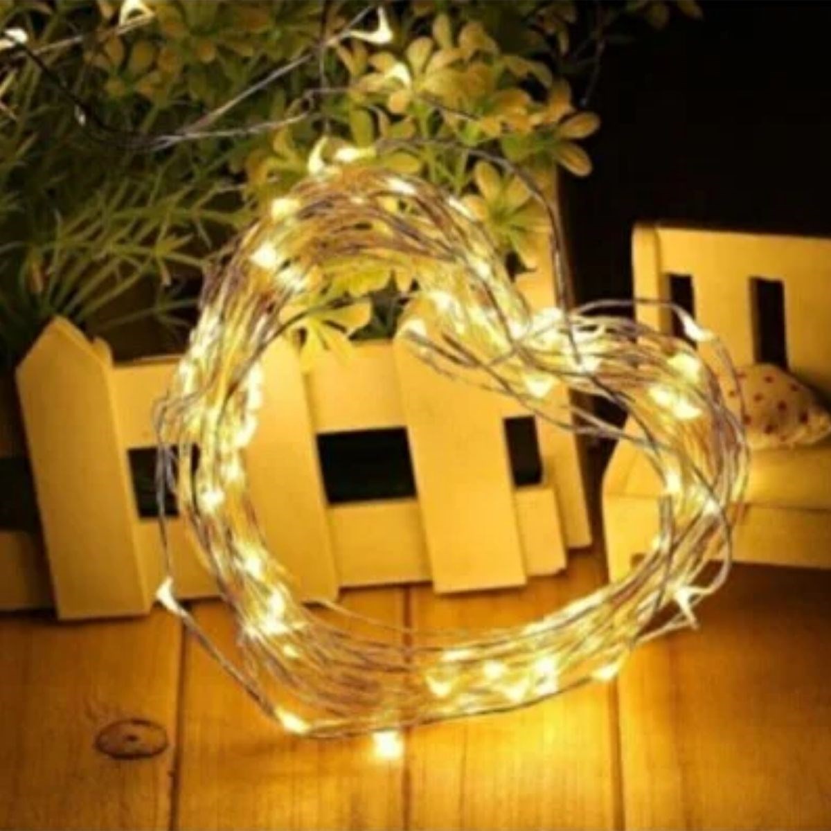 Sarı Peri LED Flaşlı Işık - 3 Metre Dekoratif Oda ve Organizasyon Aydınlatması (5347)