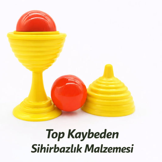 Sarı Renk Sihirli Kupa Top Kaybetme Oyunu 7 cm (5347)