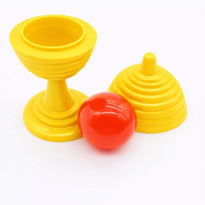 Sarı Renk Sihirli Kupa Top Kaybetme Oyunu 7 cm (5347)