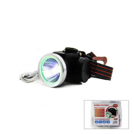 RECHARGEABLE 60W HEADLAMP FLASHLIGHT USB - TYPE-C DIGITAL 3-LEVEL LIGHT ADJUSTMENT - FLASHER 2400mAH (5347)