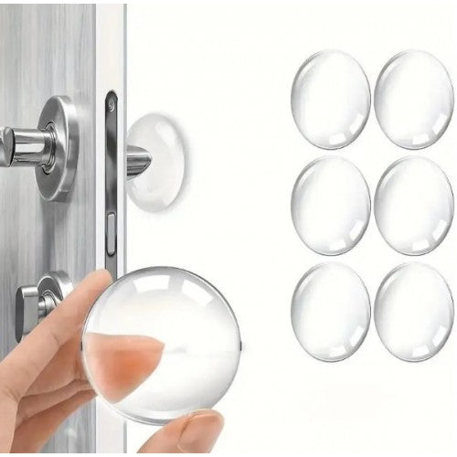 Clear Silicone Furniture and Door Stop Bumper Pad, 6-Pack (5347)