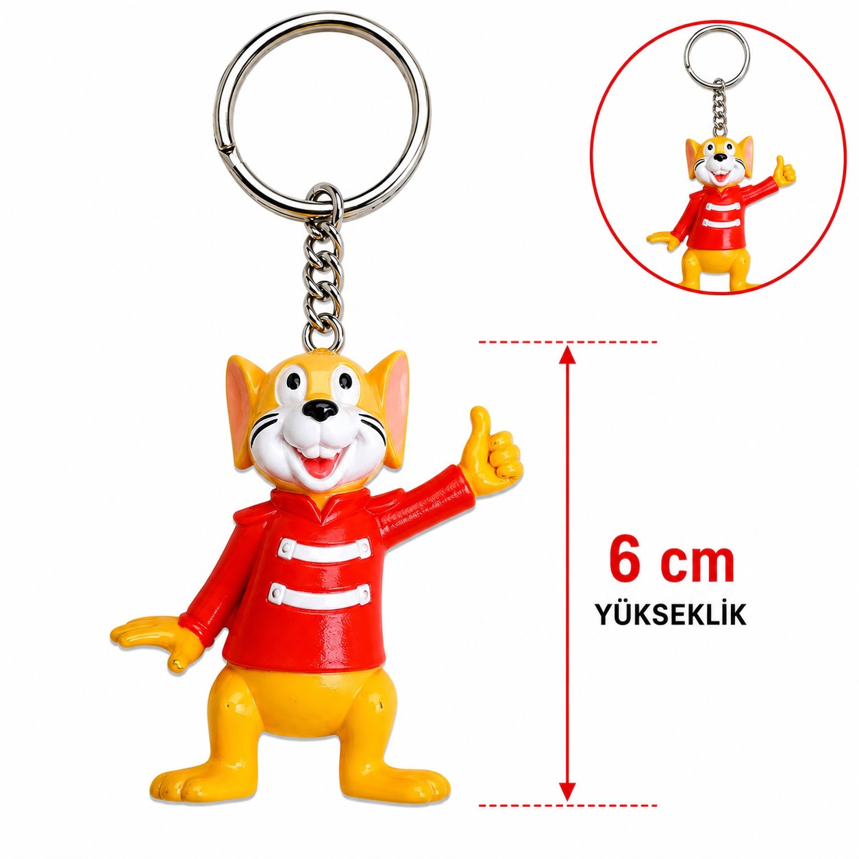 Sevimli Fare Figürlü Anahtarlık 6 Cm (5347)