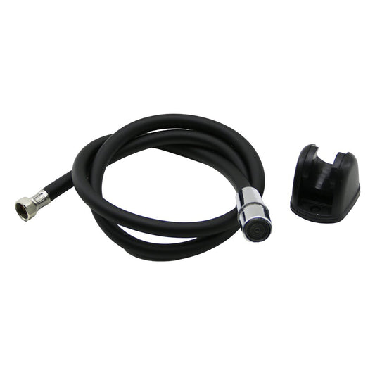 BLACK PLASTIC BIDET SPRAY HOSE WITH AERATOR 120CM (5347)