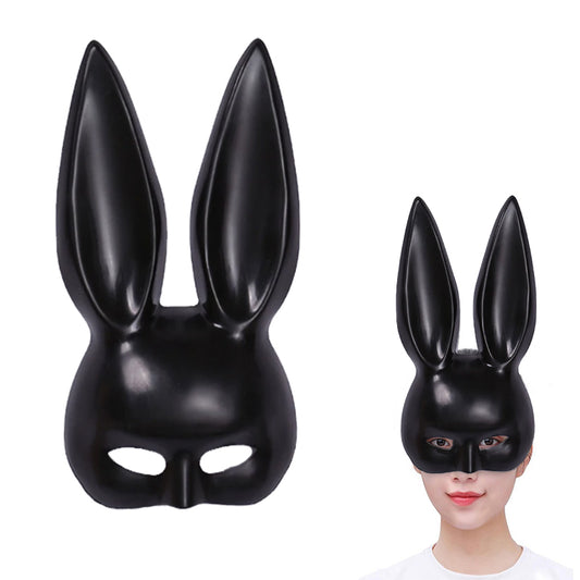 Black Extra Luxury Long Rabbit Mask 35x16 cm (5347)