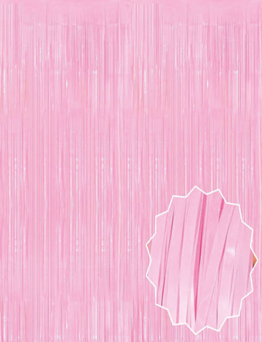 Soft Pink Tassel Door Curtain - Party, Baby Shower, Gender Reveal 1x2 m (5347)